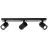 Brilliant Marty Plafonnier Aluminium Sablonneux Noir 15W 1050lm - 830 Blanc Chaud | Incl. 3x GU10