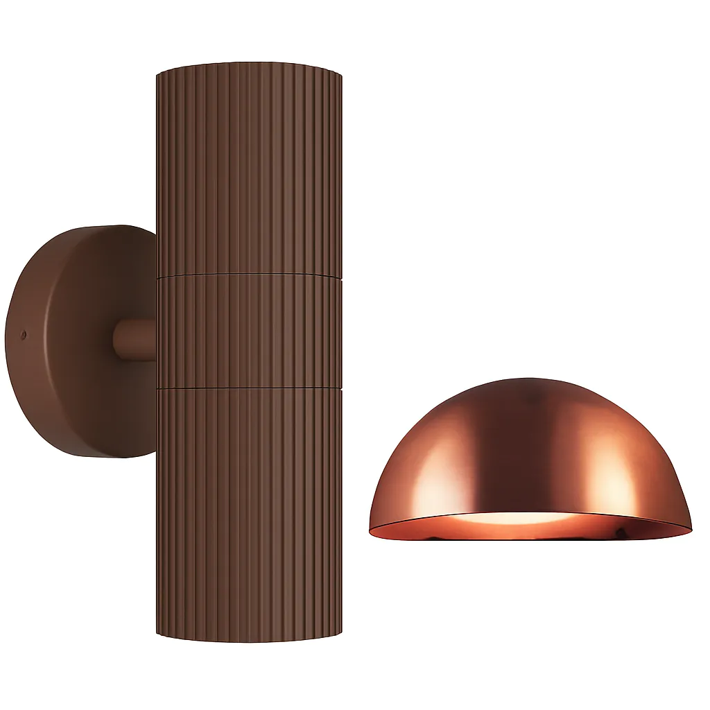 Design wandlampen koper